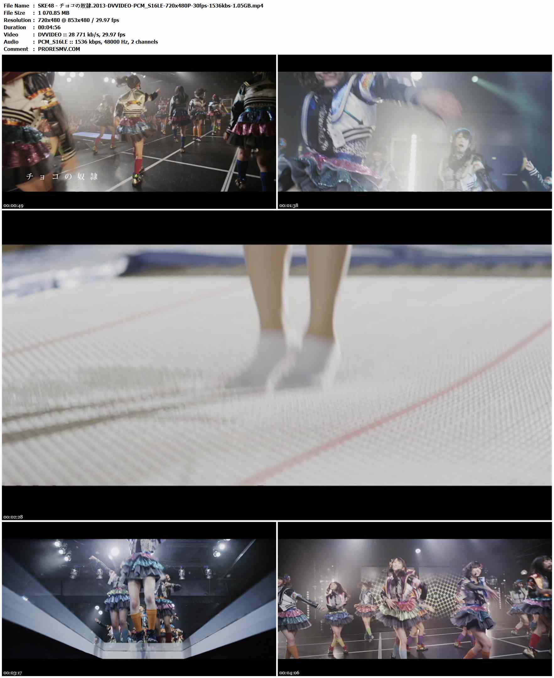 SKE48 - チョコの奴隷.2013-DVVIDEO-PCM_S16LE-720x480P-30fps-1536kbs-1.05GB官方MV_高清MV